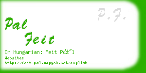 pal feit business card